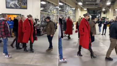 Taylor Swift Makes Surprise Appearance at Beau Travis Kelce's Chiefs Game in Wisconsin (Watch Video)
